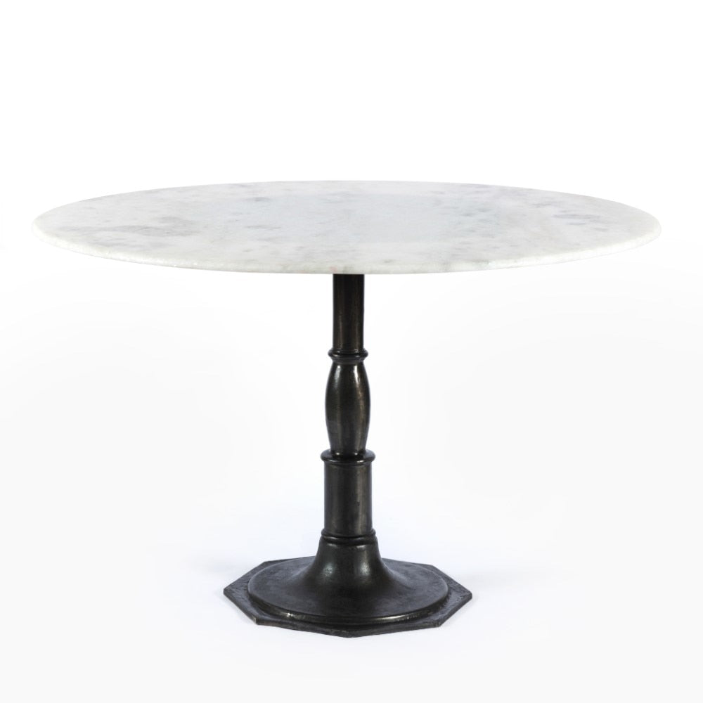 Four Hands - Lucy Round Dining Table - Marble/Carbo - IRCK-085 veiw 1