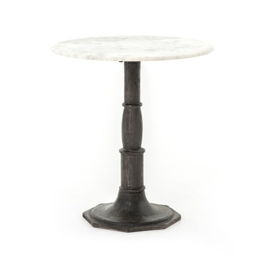 Four Hands - Lucy Side Table - Carbon Wash, Marble Top - IRCK-048-CBW veiw 1