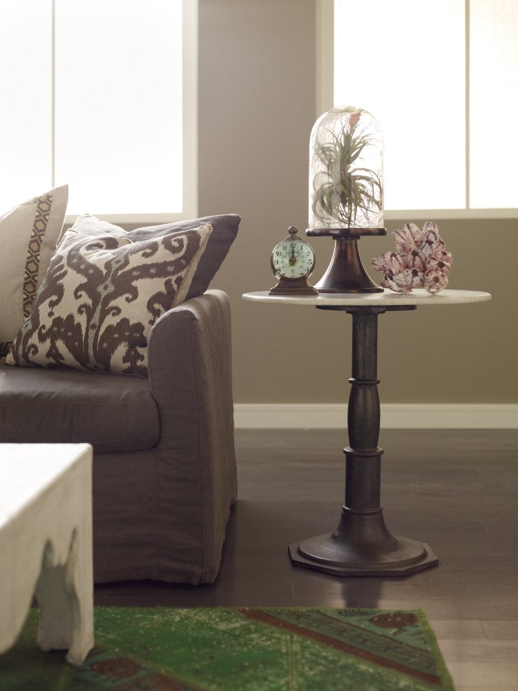 Four Hands - Lucy Side Table - Carbon Wash, Marble Top - IRCK-048-CBW veiw 4