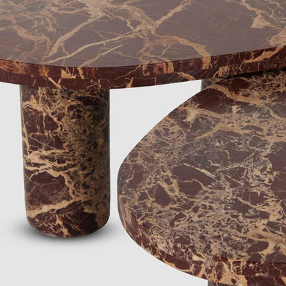 Four Hands - Rockwell - Zion Coffee Table Set-Merlot Marble - 238223-001 veiw 2