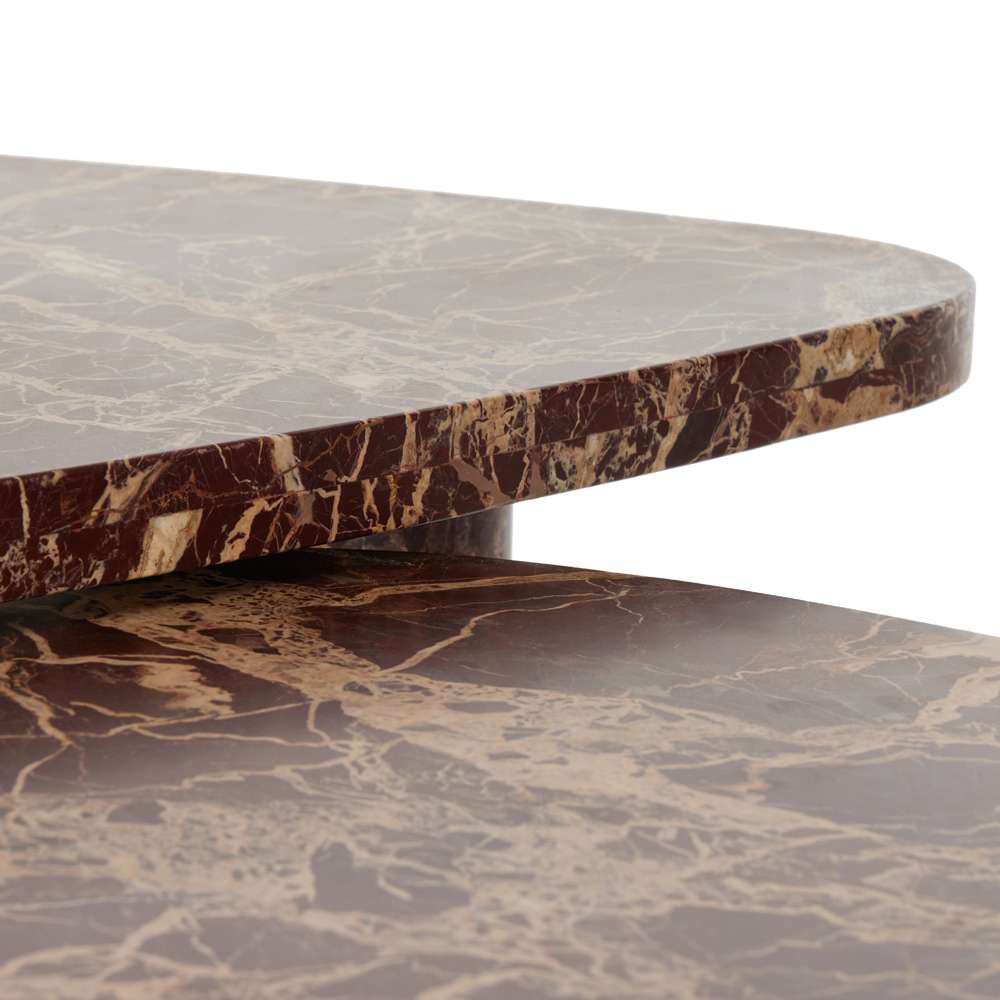 Four Hands - Rockwell - Zion Coffee Table Set-Merlot Marble - 238223-001 veiw 4