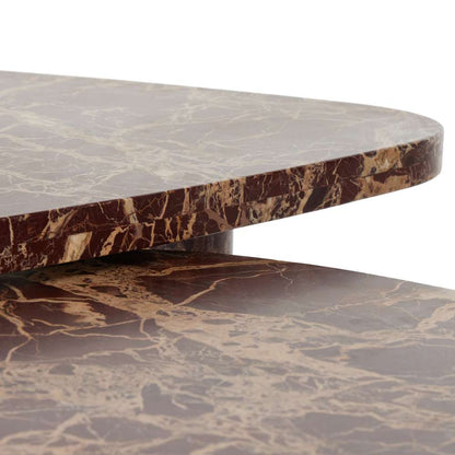 Four Hands - Rockwell - Zion Coffee Table Set-Merlot Marble - 238223-001 veiw 4