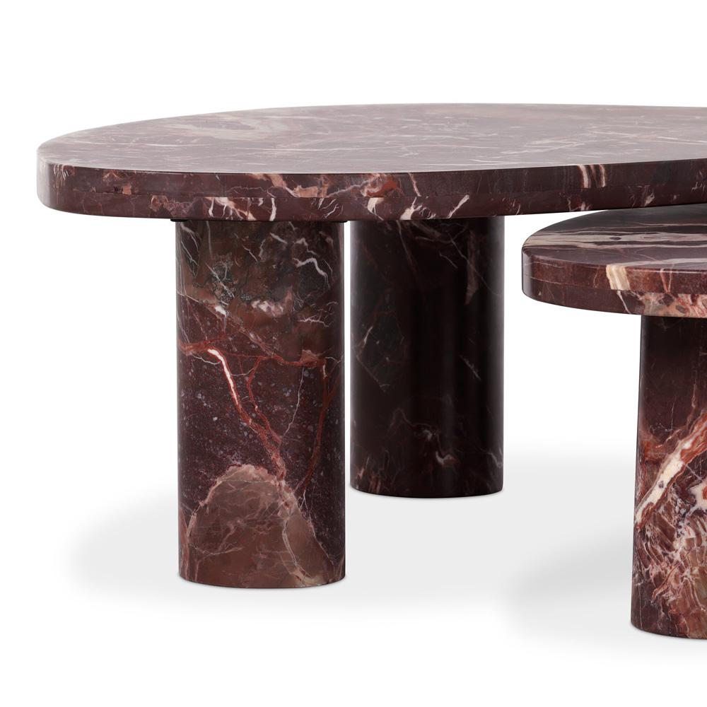 Four Hands - Rockwell - Zion Coffee Table Set-Merlot Marble - 238223-001 veiw 11