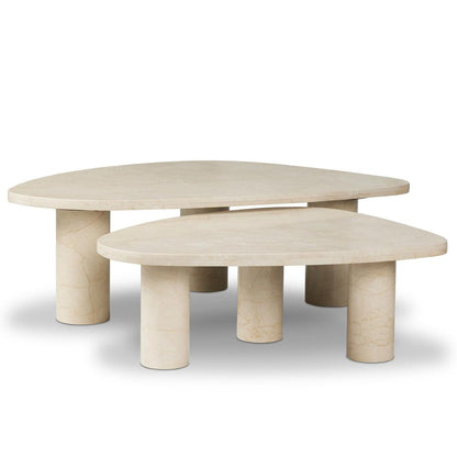 Four Hands - Rockwell - Zion Nesting Coffee Table Set - Cream Marble - 238223-003 veiw 3
