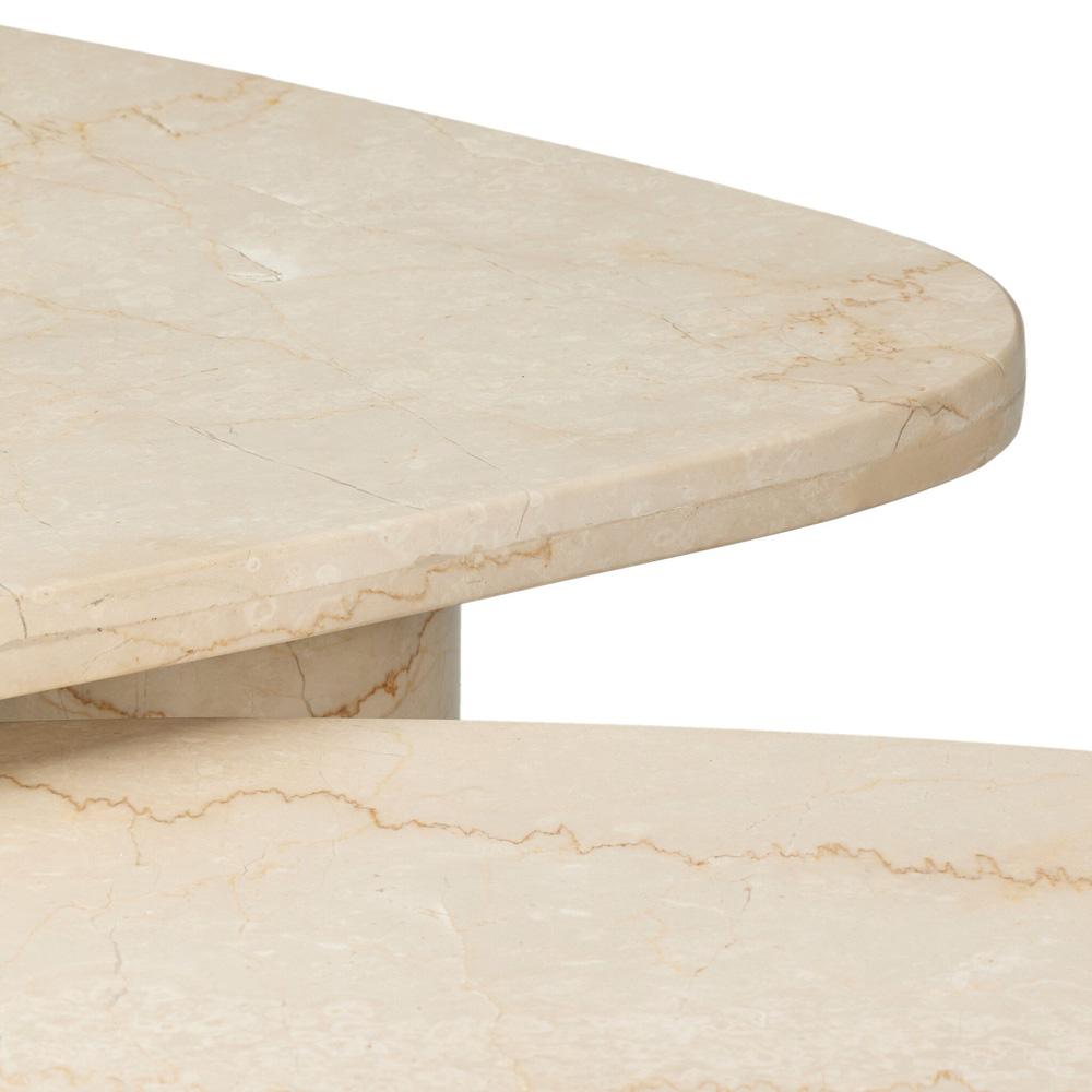 Four Hands - Rockwell - Zion Nesting Coffee Table Set - Cream Marble - 238223-003 veiw 6