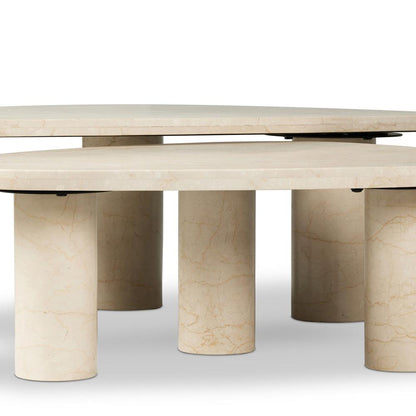 Four Hands - Rockwell - Zion Nesting Coffee Table Set - Cream Marble - 238223-003 veiw 7