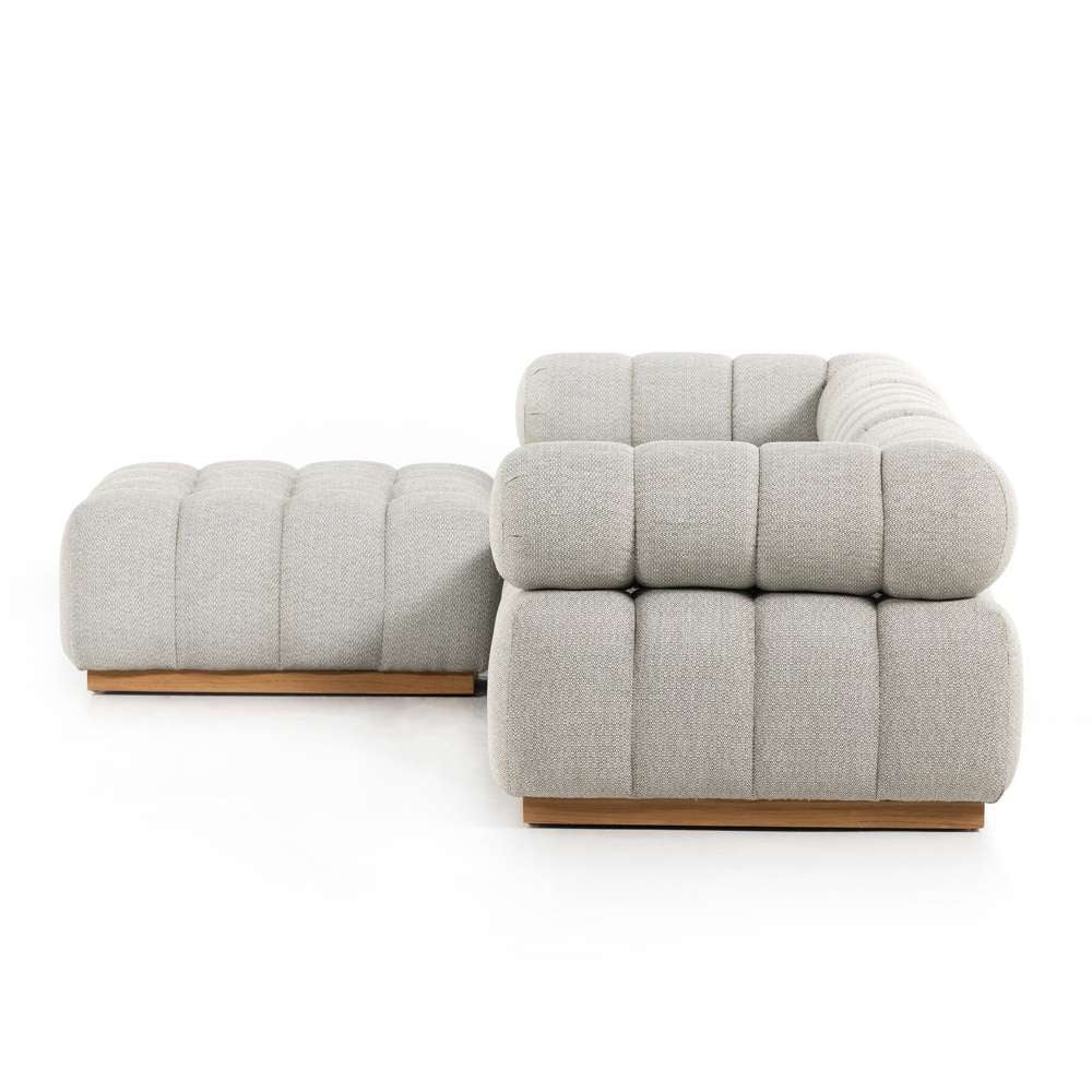 Four Hands - Roma Outdoor 3-Piece Sectional W/ Left Chaise - Faye Ash - 230026-001 veiw 6