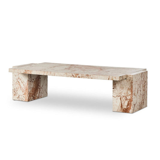 Four Hands - Romano Coffee Table - Desert Taupe Marble - 237772-001 view 2