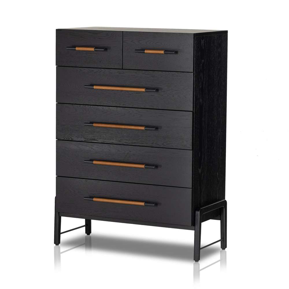 Four Hands - Rosedale 6 Drawer Tall Dresser - Ebony Oak Veneer - 108708-003 veiw 1