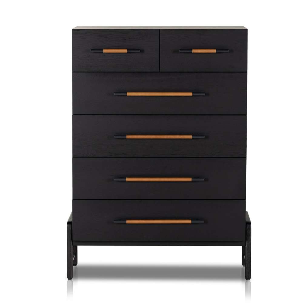 Four Hands - Rosedale 6 Drawer Tall Dresser - Ebony Oak Veneer - 108708-003 veiw 2