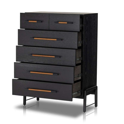 Four Hands - Rosedale 6 Drawer Tall Dresser - Ebony Oak Veneer - 108708-003 veiw 6