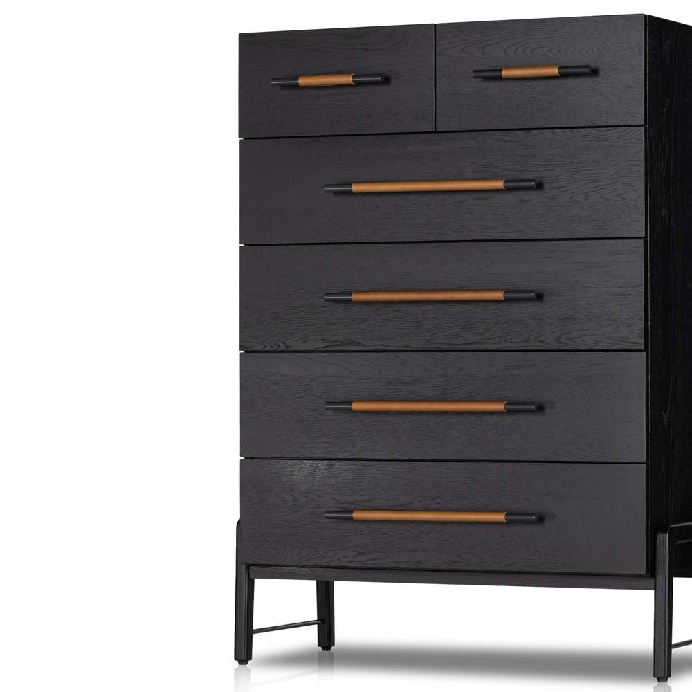 Four Hands - Rosedale 6 Drawer Tall Dresser - Ebony Oak Veneer - 108708-003 veiw 12