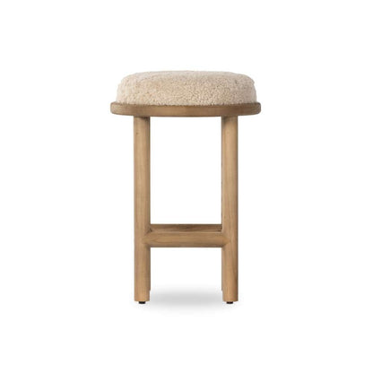 Four Hands - Saldino Stool - Beige Shearling - 228599-003 veiw 2