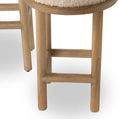 Four Hands - Saldino Stool - Beige Shearling - 228599-003 veiw 11