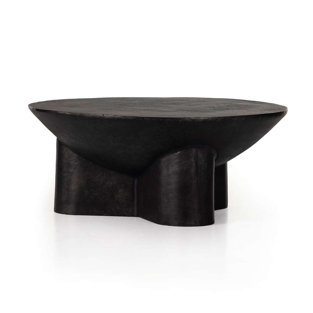 Four Hands - Sante 36in Coffee Table - Raw Black - 235674-001 veiw 1
