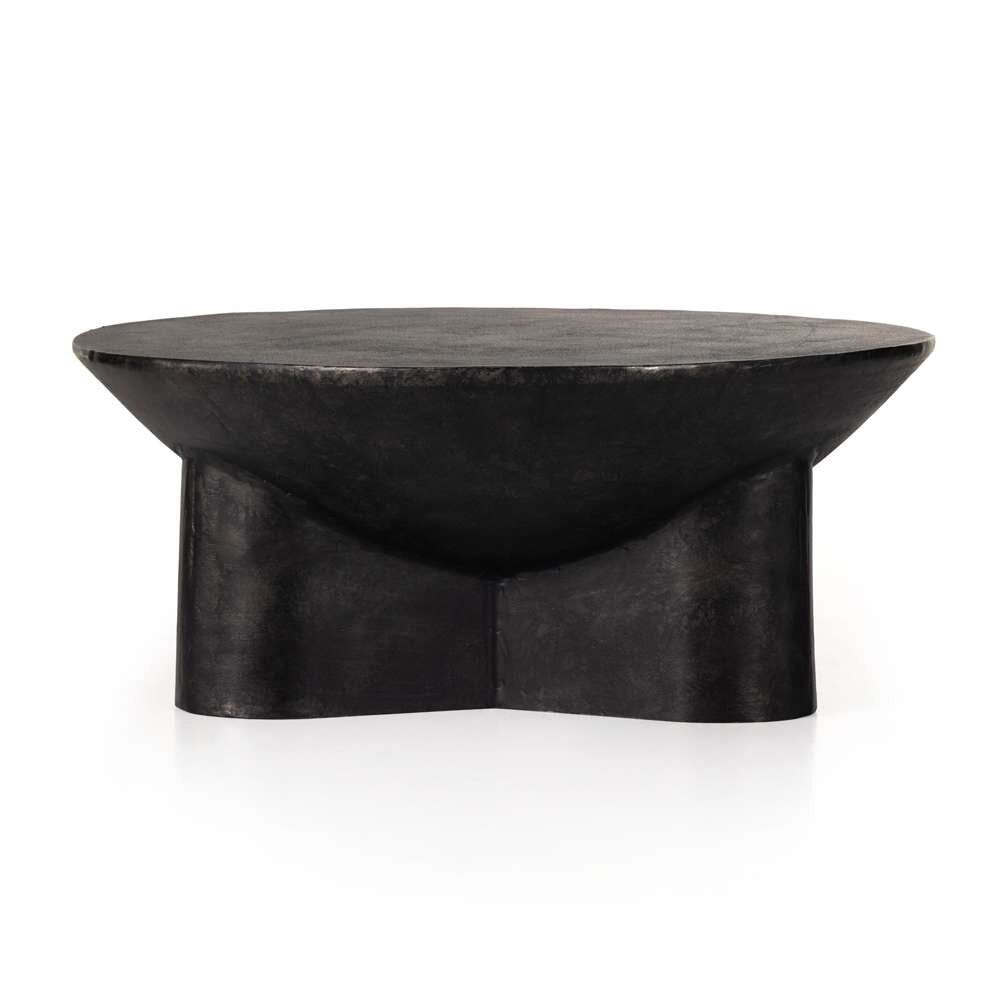 Four Hands - Sante 36in Coffee Table - Raw Black - 235674-001 veiw 2