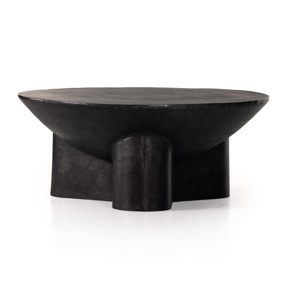 Four Hands - Sante 36in Coffee Table - Raw Black - 235674-001 veiw 3