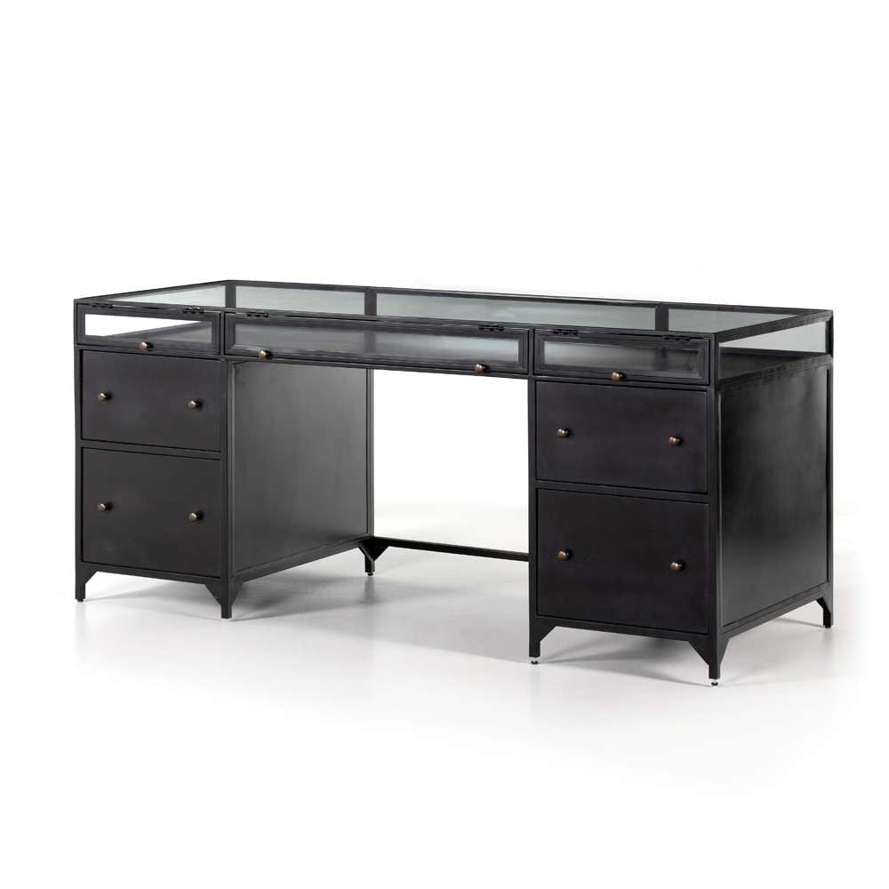 Four Hands - Shadow Box Executive Desk - Black - 224897-002 veiw 1