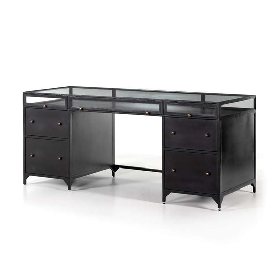 Four Hands - Shadow Box Executive Desk - Black - 224897-002 veiw 1