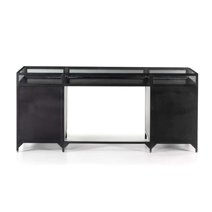 Four Hands - Shadow Box Executive Desk - Black - 224897-002 veiw 2