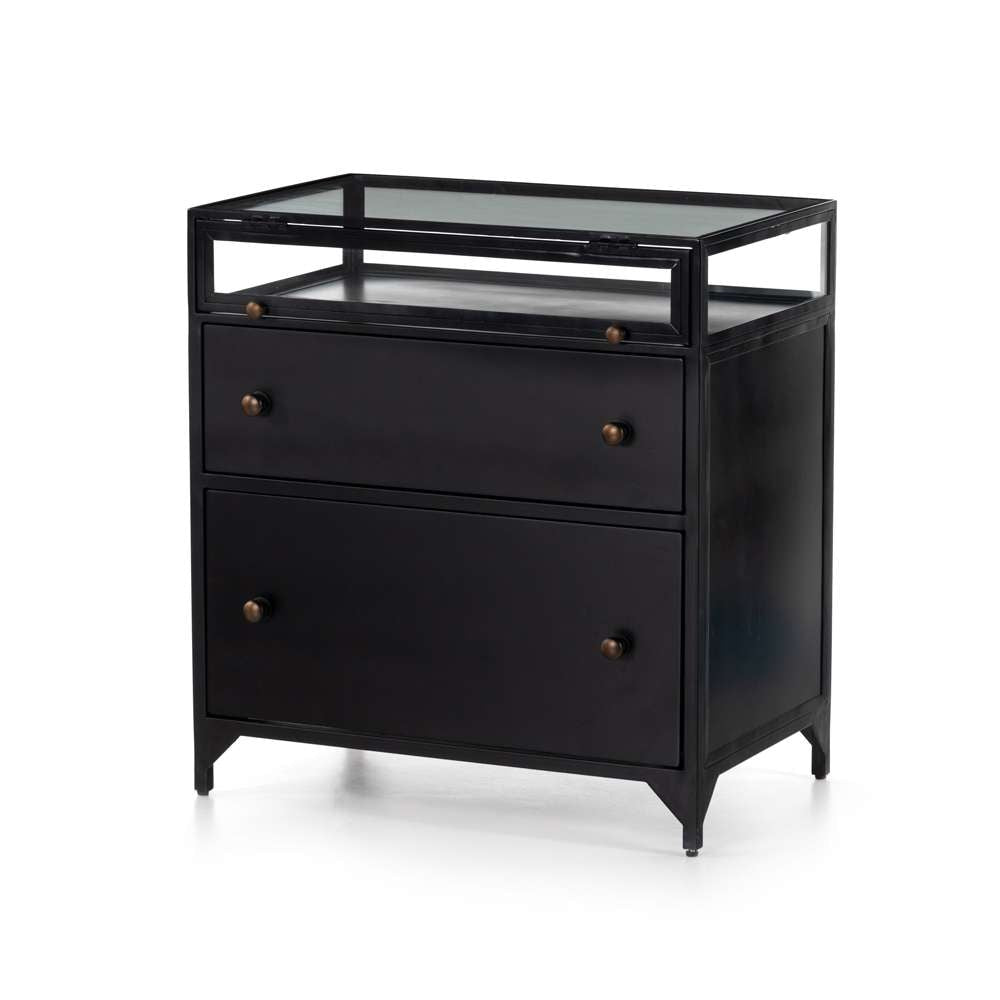 Four Hands - Shadow Box Nightstand - Black - 225135-002 veiw 1