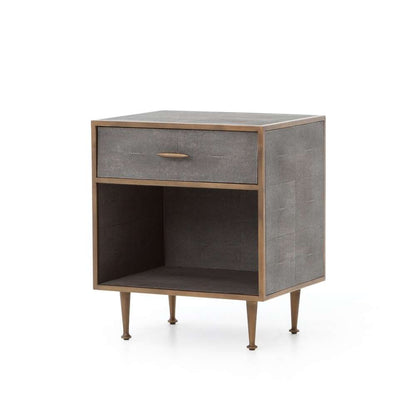 Four Hands - Shagreen Bedside Table - Grey Shagreen - 107635-004 veiw 1