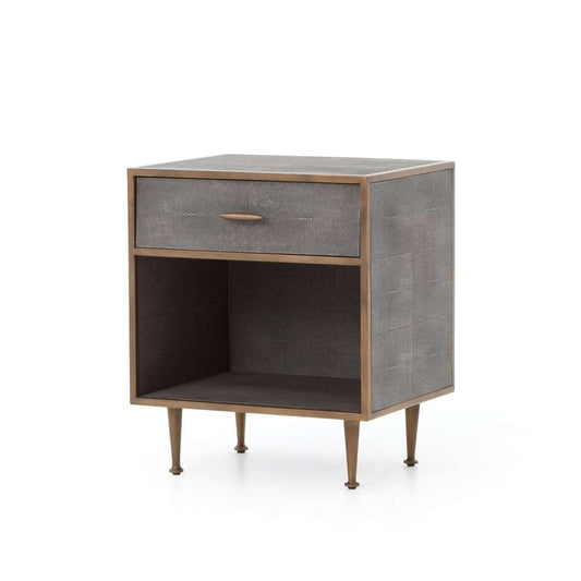 Four Hands - Shagreen Bedside Table - Grey Shagreen - 107635-004 veiw 1