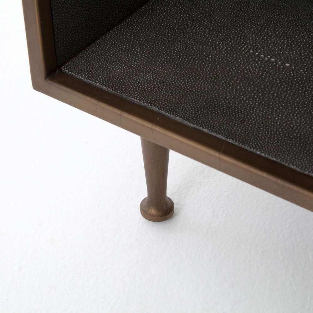 Four Hands - Shagreen Bedside Table - Grey Shagreen - 107635-004 veiw 4