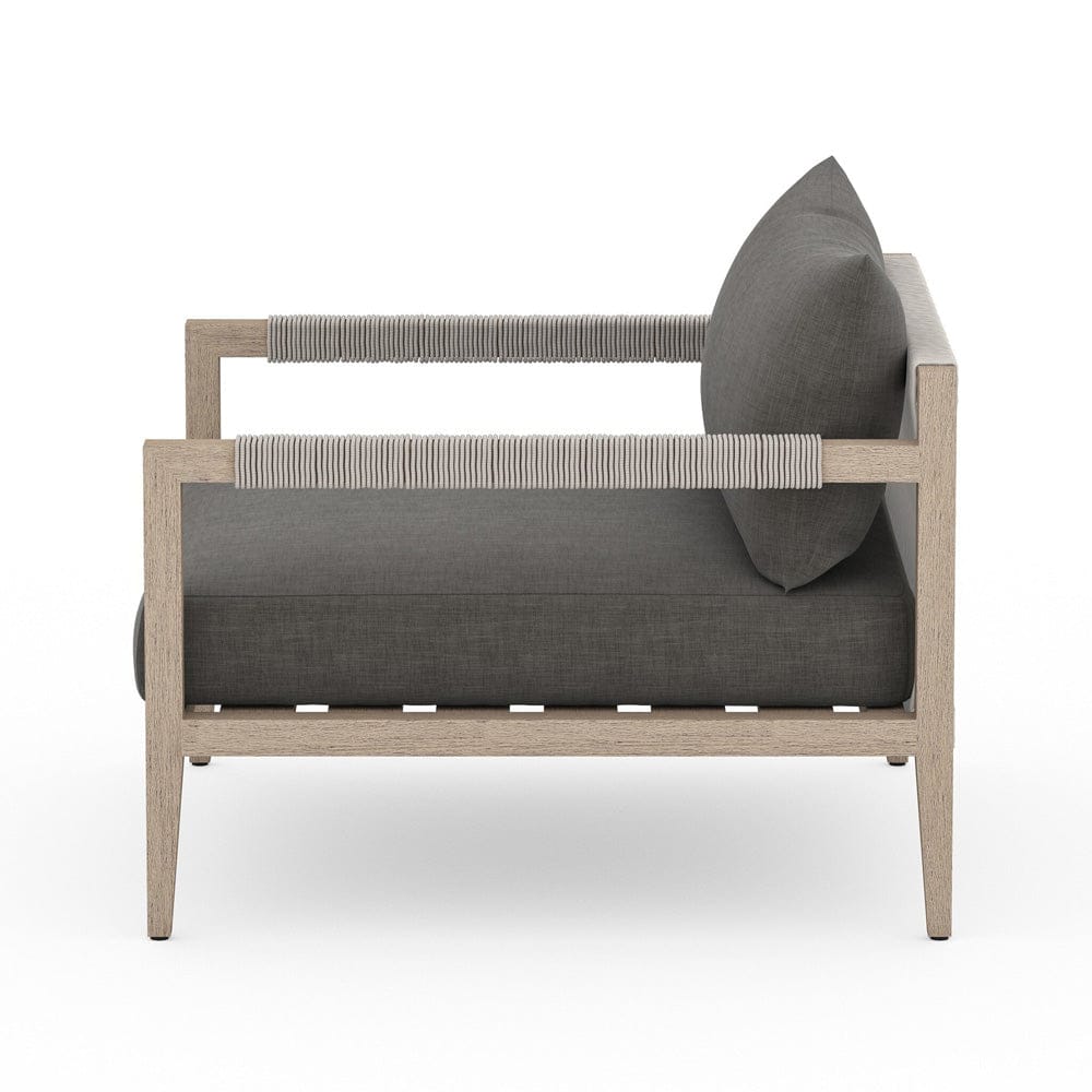 Four Hands - Sherwood Outdoor Chair, Washed Brown - Venao Charcoal - JSOL-10002K-562 view 3