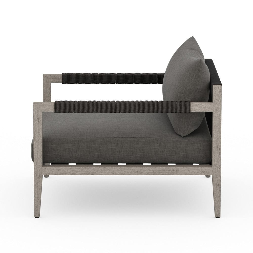 Four Hands - Sherwood Outdoor Chair, Weathered Grey - Venao Charcoal - JSOL-10001K-562 view 3