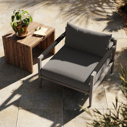 Four Hands - Sherwood Outdoor Chair, Weathered Grey - Venao Charcoal - JSOL-10001K-562 view 4