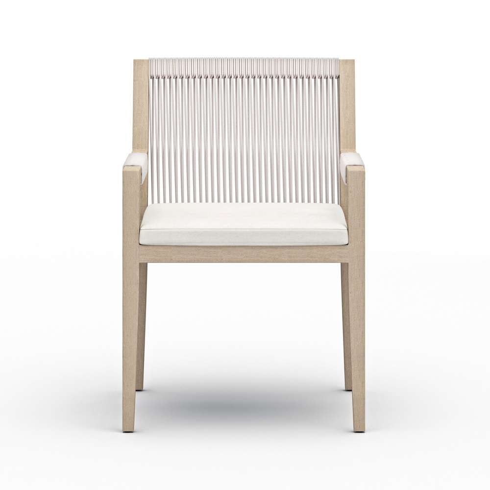 Four Hands - Sherwood Outdoor Dining Armchair, Washed Brown - Venao Ivory - 223831-011 veiw 2