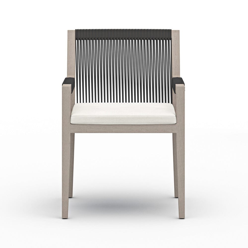 Four Hands - Sherwood Outdoor Dining Armchair, Weathered Grey - Venao Ivory - 223831-012 view 1