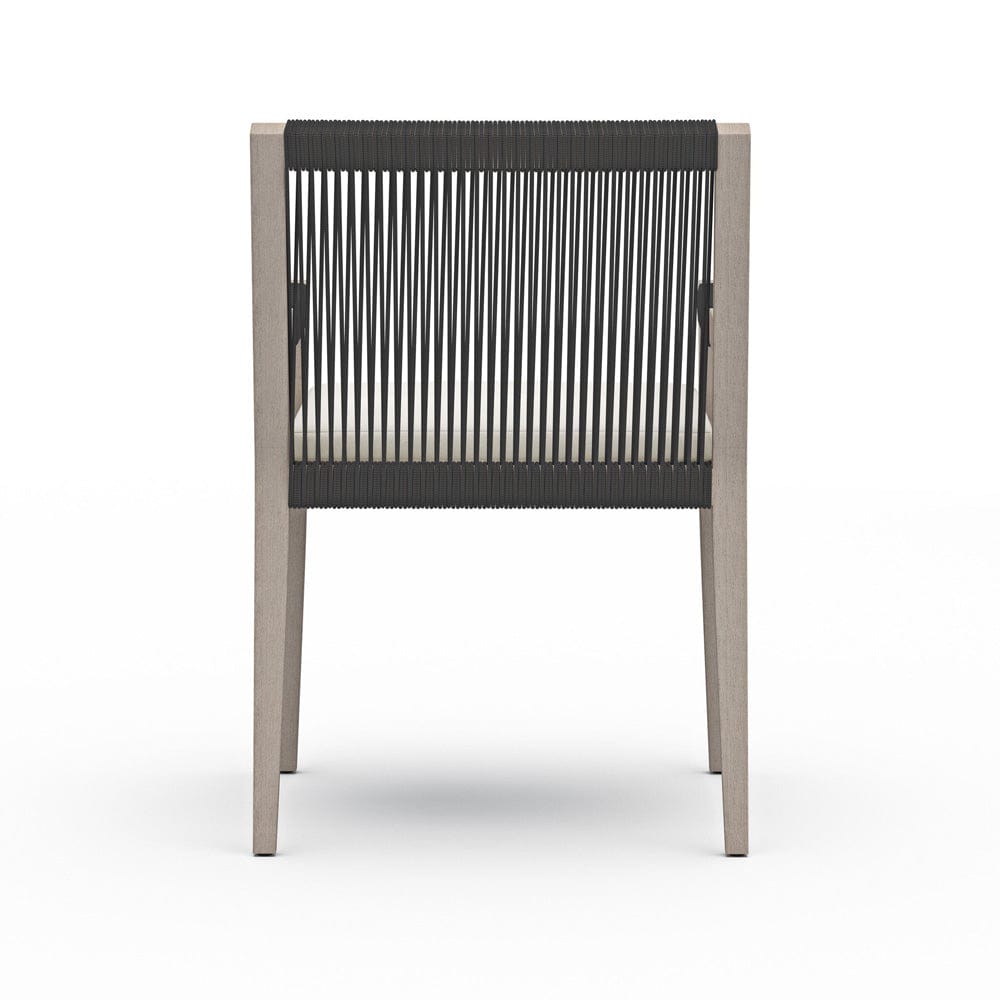 Four Hands - Sherwood Outdoor Dining Armchair, Weathered Grey - Venao Ivory - 223831-012 view 5