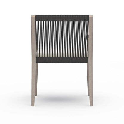 Four Hands - Sherwood Outdoor Dining Armchair, Weathered Grey - Venao Ivory - 223831-012 view 5