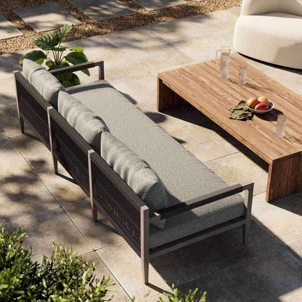 Four Hands - Sherwood Outdoor Sofa, Weathered Grey - Faye Ash - JSOL-10201K-970 veiw 4