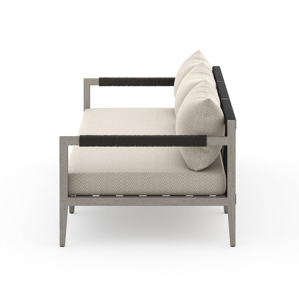 Four Hands - Sherwood Outdoor Sofa, Weathered Grey - Faye Sand - JSOL-10201K-971 view 3