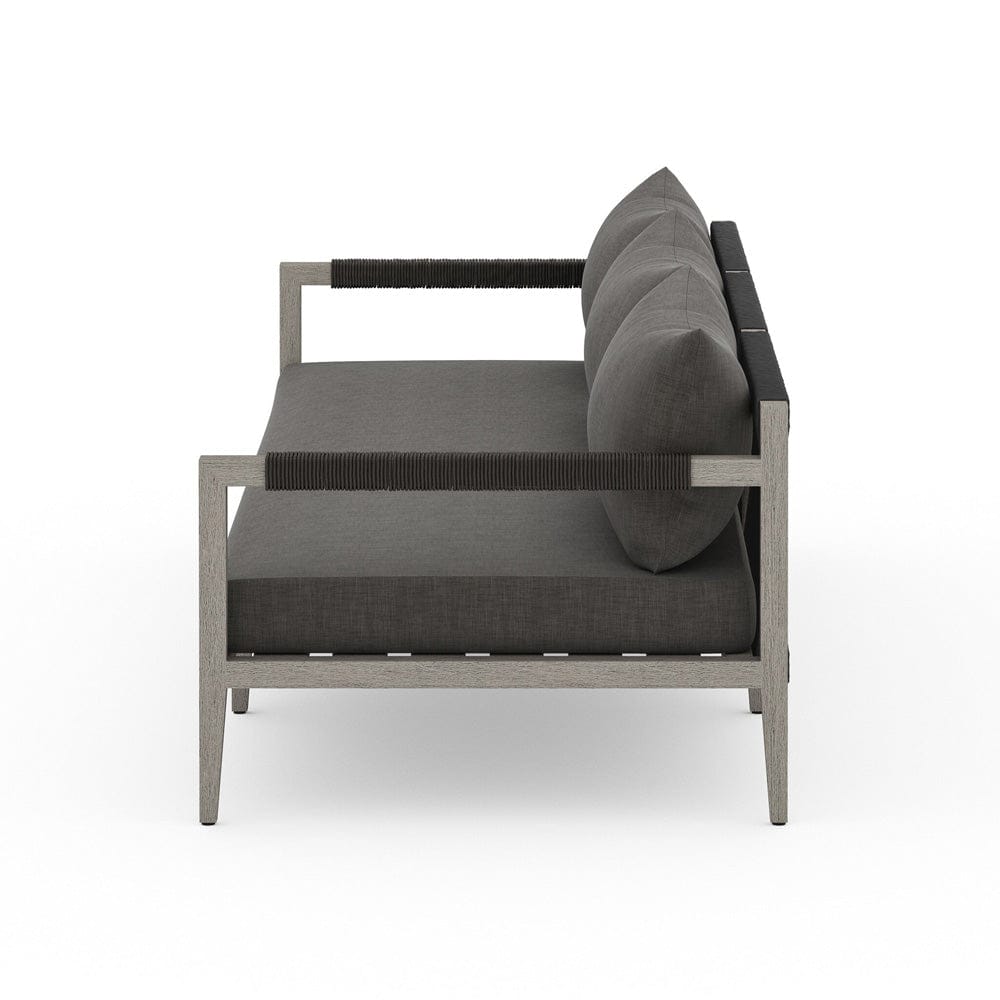 Four Hands - Sherwood Outdoor Sofa, Weathered Grey - Venao Charcoal - JSOL-10201K-562 view 3