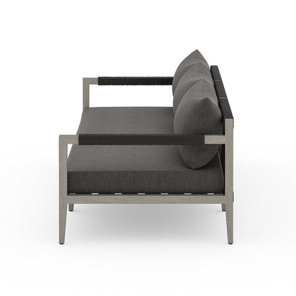 Four Hands - Sherwood Outdoor Sofa, Weathered Grey - Venao Charcoal - JSOL-10201K-562 view 3