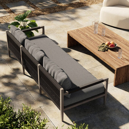 Four Hands - Sherwood Outdoor Sofa, Weathered Grey - Venao Charcoal - JSOL-10201K-562 view 4