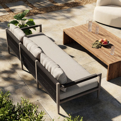 Four Hands - Sherwood Outdoor Sofa, Weathered Grey - Venao Grey - JSOL-10201K-561 view 4