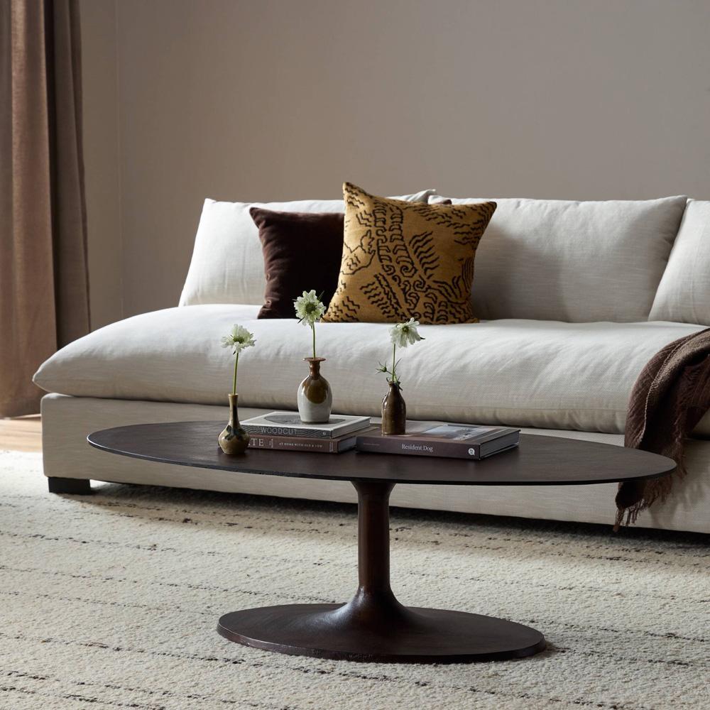 Four Hands - Simone Oval Coffee Table - Antique Rust - 227822-001 veiw 10