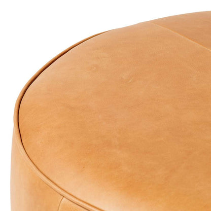 Four Hands - Sinclair Large Round Ottoman - Bttrscotch - 106119-012 veiw 3