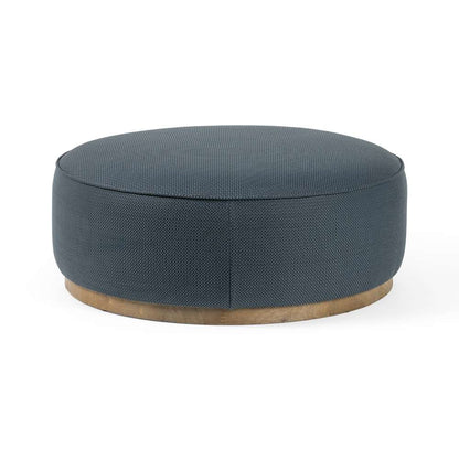 Four Hands - Sinclair Large Round Ottoman - Cobalt - 106119-011 veiw 1