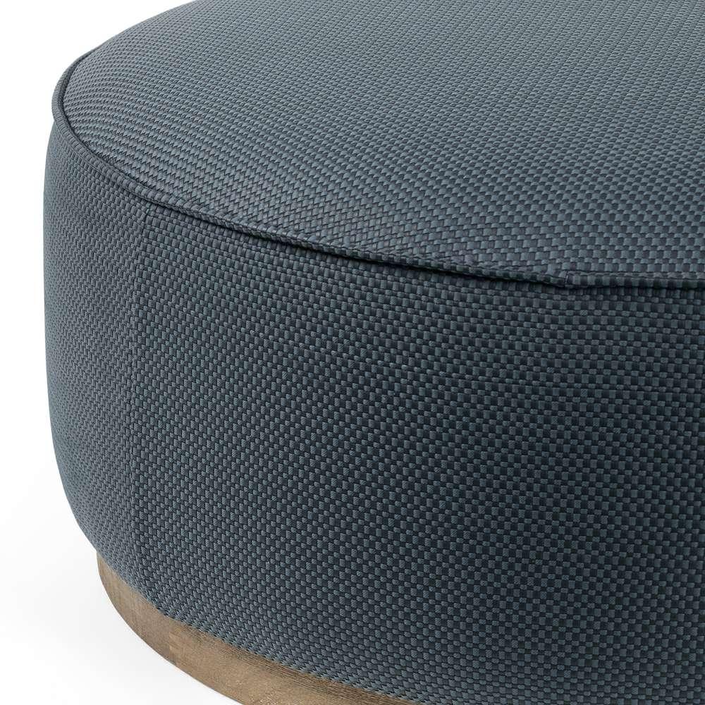 Four Hands - Sinclair Large Round Ottoman - Cobalt - 106119-011 veiw 2