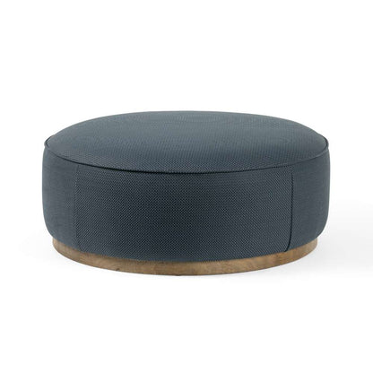 Four Hands - Sinclair Large Round Ottoman - Cobalt - 106119-011 veiw 5