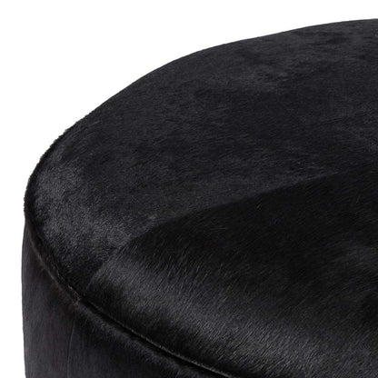 Four Hands - Sinclair Large Round Ottoman - Dark Hair on Hide - 106119-014 veiw 7