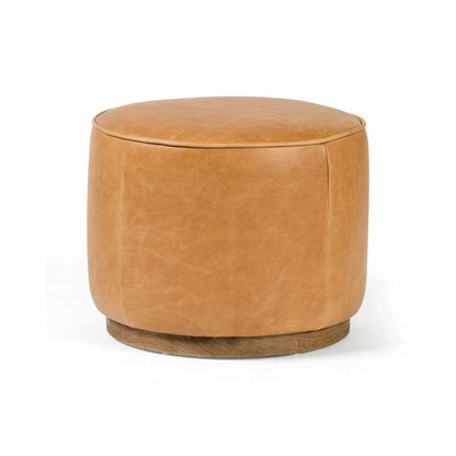 Four Hands - Sinclair Round Ottoman - Butterscotch - 106074-014 veiw 1