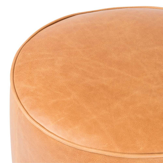 Four Hands - Sinclair Round Ottoman - Butterscotch - 106074-014 veiw 2