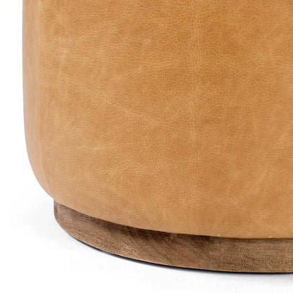 Four Hands - Sinclair Round Ottoman - Butterscotch - 106074-014 veiw 4